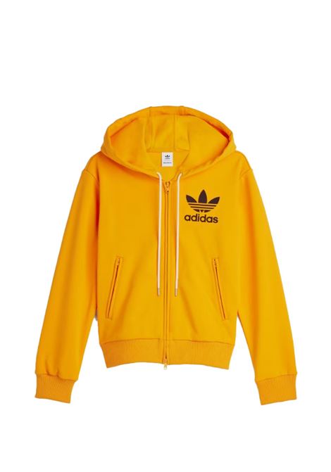 Orange hooded logo-detail sweatshirt Adidas by wales bonner - men ADIDAS BY WALES BONNER | Sweatshirts | JJ2938EQTORNGE